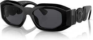 NWT Versace VE4425U Sunglasses Black Rectangle Medusa Head - 53mm